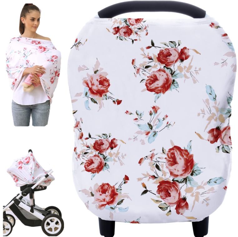 Baby Car Seat Covers - Stroller Canopy Breastfeeding Covers, Multi-Use Carseat Canopy,
