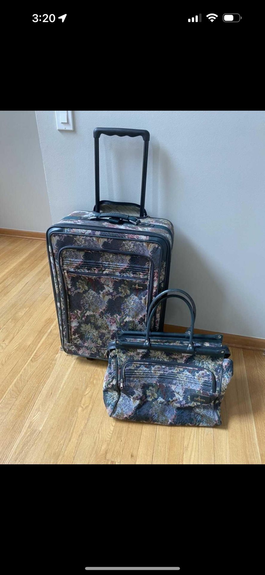 Atlantic 2 piece luggage set and bag set