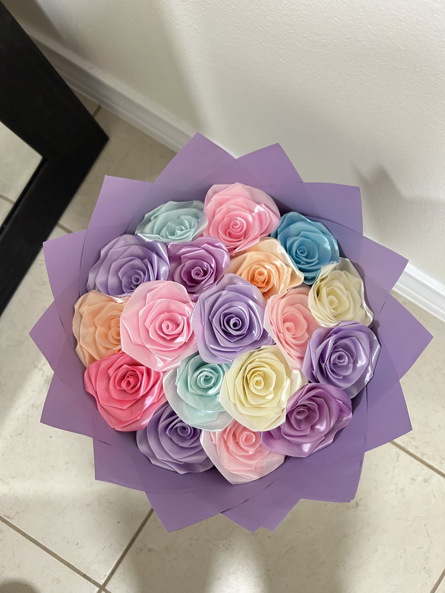 Colorful eternal roses🩵