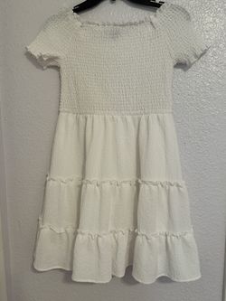 Girl White Dress Size 14