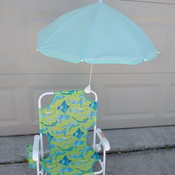 Kids Small Beach Chair With Umbrella 