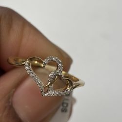 Real 10Kt Gold &0.07 Ct Diamonds
