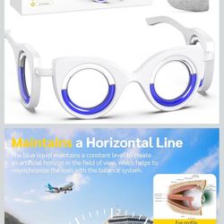 Anti Motion Sickness Glasses, Car Sickness Glasses Relief Nausea & Dizziness, Portable Lensless Design for Car Sickness, Air Sickness, Sea Sickness, R