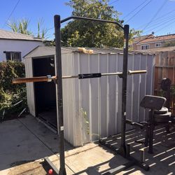 Squat Rack and Weight Bench 