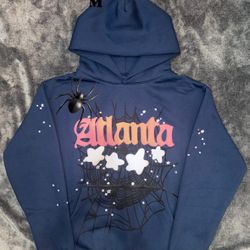 Navy Blue Atlanta Spider Hoodie 