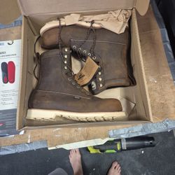 Men's Steel Toe Boots, Size 12