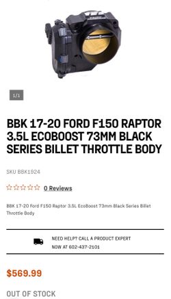 Bbk throttle body ford f150 raptor 3.5 ecoboost 73mm