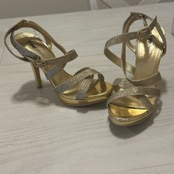 Gold Glittery Heels 