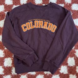 VINTAGE BURGU ROCKY MOUNTAIN HIKING TRAIL CREWNECK SWEATSHIRT