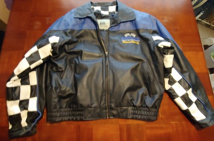 Nascar Easy Care Motorsports Leather Jacket Size XXL