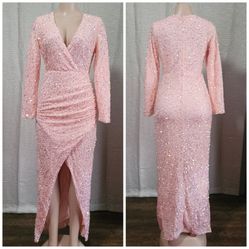 Sequins Maxi Dress New Size M Strech Material. All Sizes Available. 