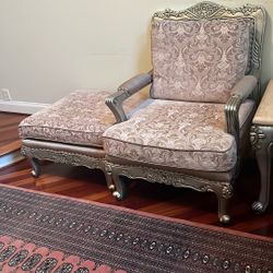 Beautiful Chair And Footstool 