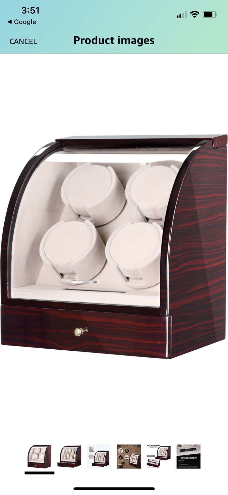 CHIYODA Watch Winder For 4 Watches + 3 Storage