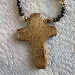 Handmade wooden cross necklaces