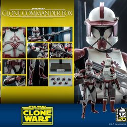 Hot Toys TMS103 Clone Commander Fox Star Wars The Clone Wars 1/6 Figure