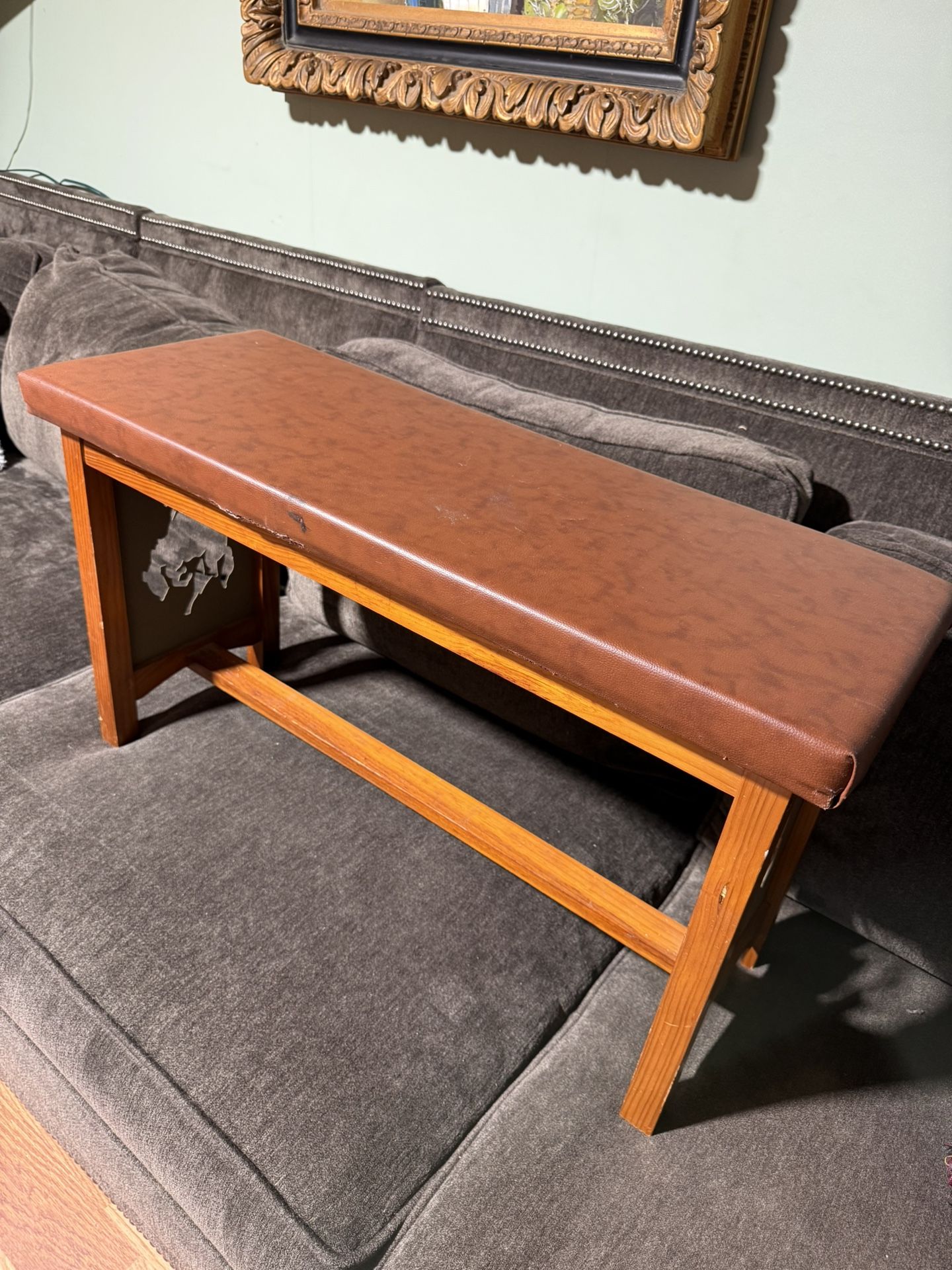 A vintage wooden bench