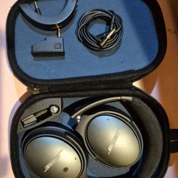 Bose QuietComfort 25 Noise Cancelling Headphones QC25 + Bluetooth Wireless adapter Headset Travel Hard Case