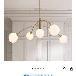 5-Light Glass Globe Ceiling Light