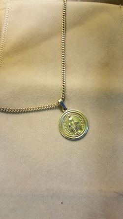 Virgin mary silver pendant