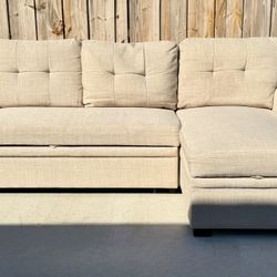 🛋️ Sleeper Sectional w/ Storage – $400 – FREE Delivery 🚚 (Must Go Today)