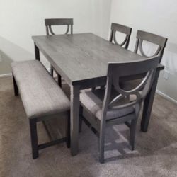 Dining Table Set With Bench 