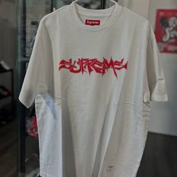 Supreme mental white/red tee Size Xl