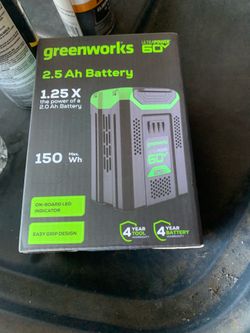 Greenworks 2.5ah 60v battery