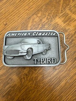 American Classics, Teebird pewter belt buckle made in the USA vintage