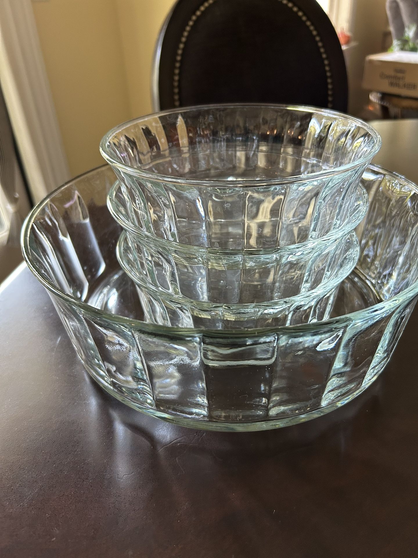 Large Salad Bowl With 3 Serving Bowls