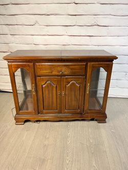 Vintage Bar Cart Cabinet On Wheels