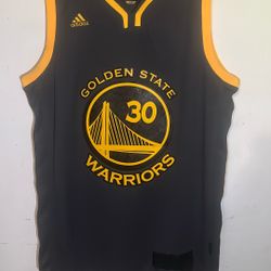 Stephen Curry Adidas Jersey Black/Yellow (Stitched) – Men’s Small