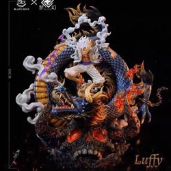 One Piece Black Gold Zoro Japanese Version GK Figure, Black Gold Fantasy Monkey D. Luffy Nika Luffy & Onigashima Zoro Statue Collectible Anime Figure 