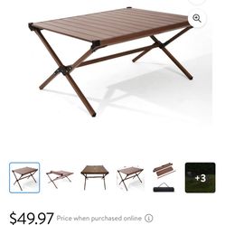 Aluminum Roll-Top Table 