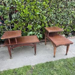 2 Vintage Side Tables Unique