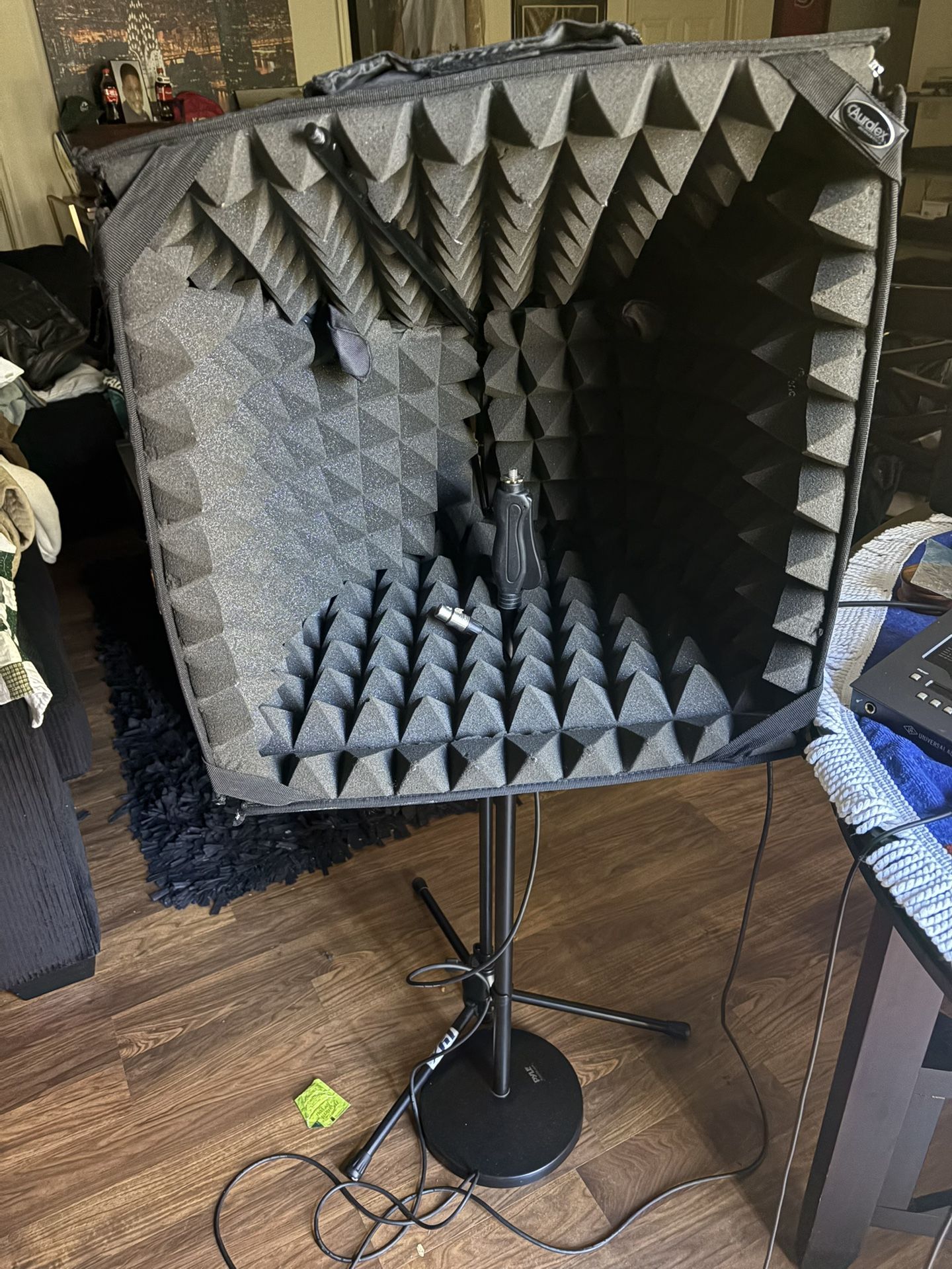 Portable Audio booth (2 Mic Stands included)