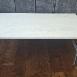 Marble And Steel Coffee Table