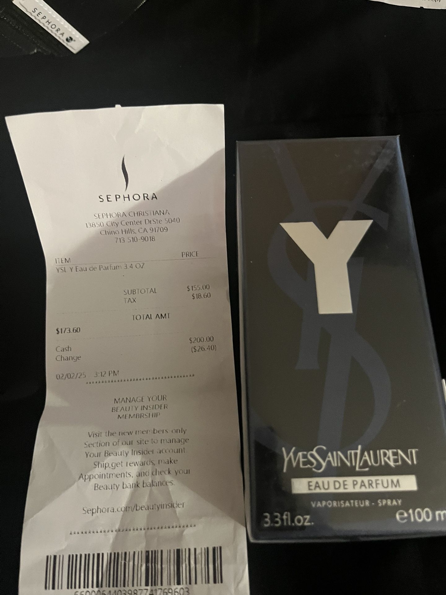 YSL EAU DE PARFUM 34 oz