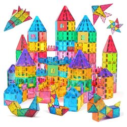 Brand: Jasonwell Jasonwell Magnetic Tiles Kids Magnetic Blocks Building Sets 3D Magnet Tile Building Blocks Toy Construction Educational STEM Toys Gif
