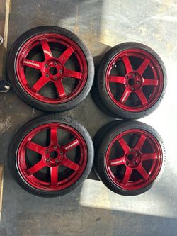 Volk Rays Te37saga Hyper Red. 18x10 +41 .