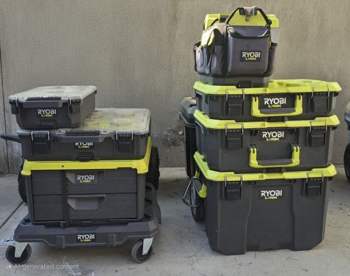 8 Pcs Ryobi Link Tool Box Set