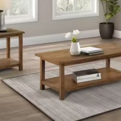 Amber Wood Coffee Table 