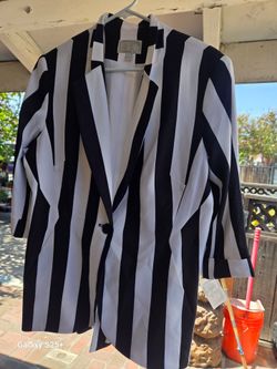 black white jacket size 14