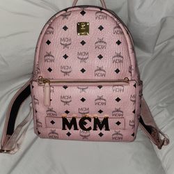 Small MCM Pink Dual Stark Viesto Backpack