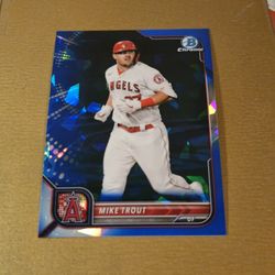 Mike Trout. 2022. Blue Chrome. Bowman. MLB. Topps. Ready to Grade Free Shipping