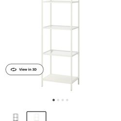 2 IKEA Metal And Glass White Bookshelves