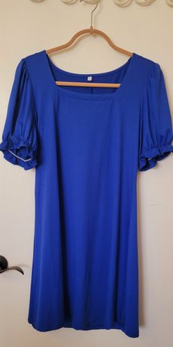 NEW CUTE DRESS, ROYAL BLUE,  SIZE L