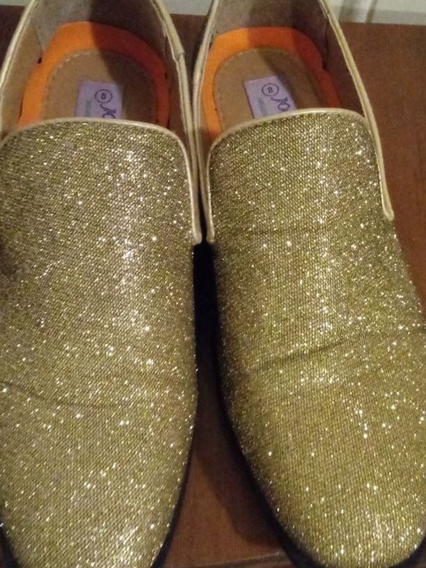 Gold Dress Shoes Size 8