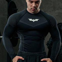 YoungLA 8004 Batman Compression Longsleeves Black