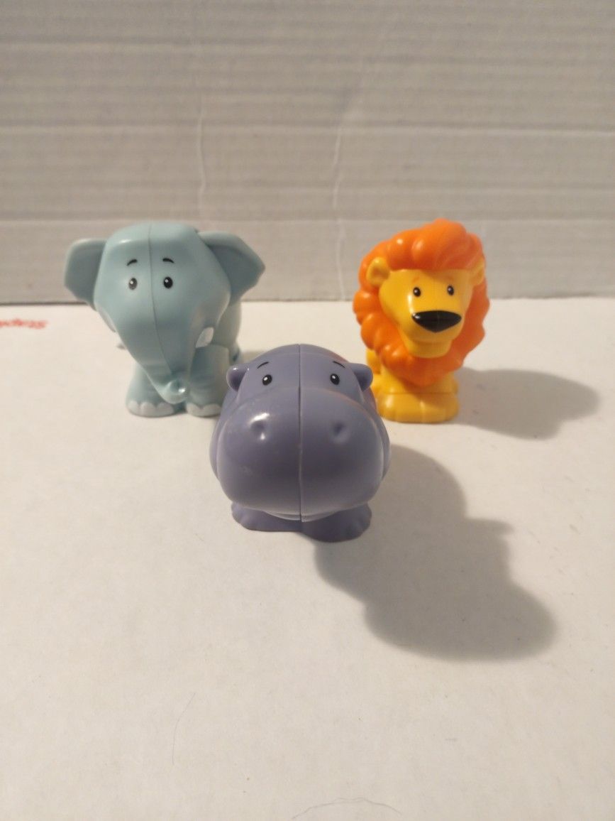 Fisher Price Little People Lion Blue Elephant Hippo