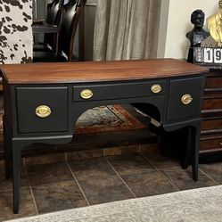 Duncan Phyfe Brand -Vintage  Three Drawer Writing Desk “Renew” 